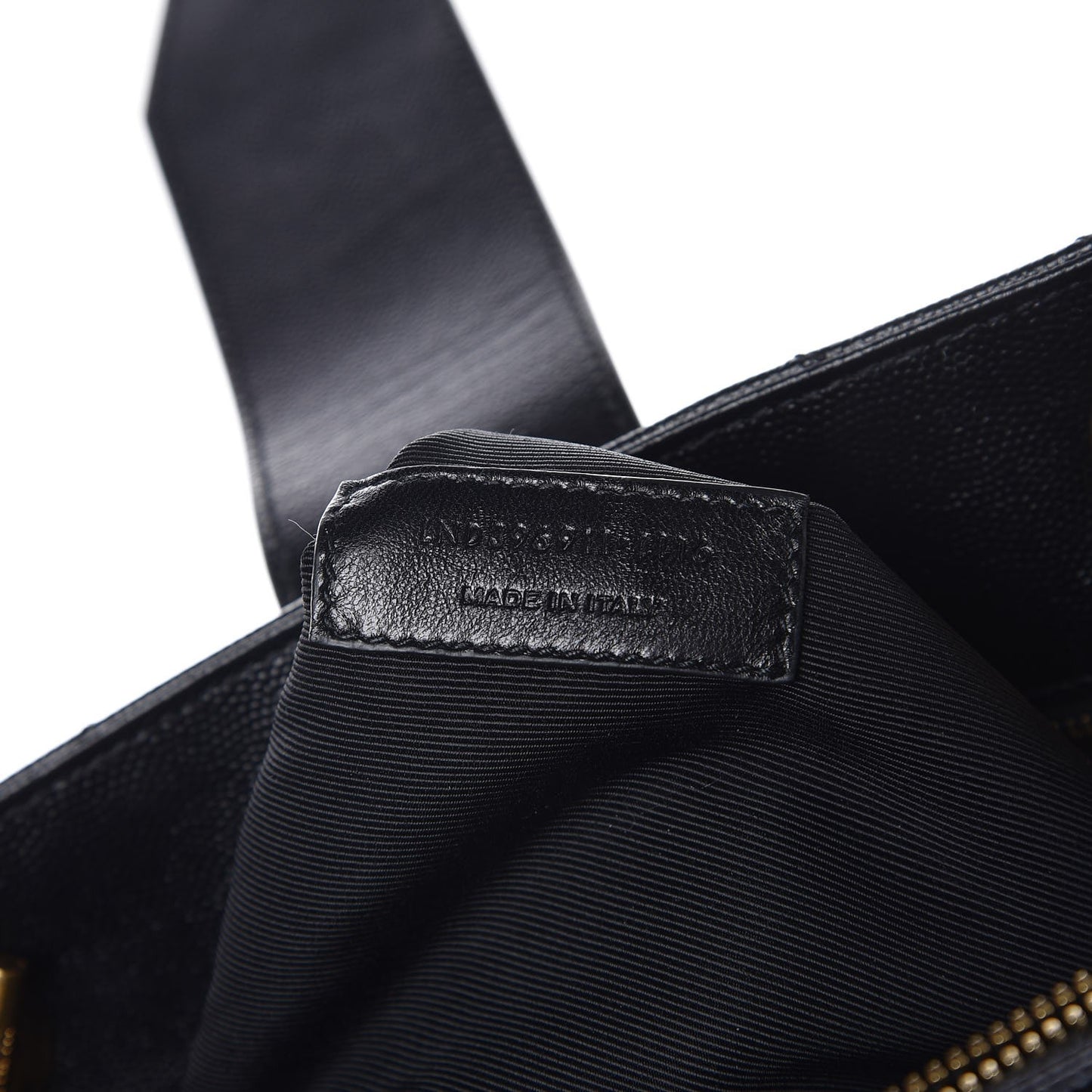 Grain De Poudre Matelasse Chevron Monogram Shopping Bag Black