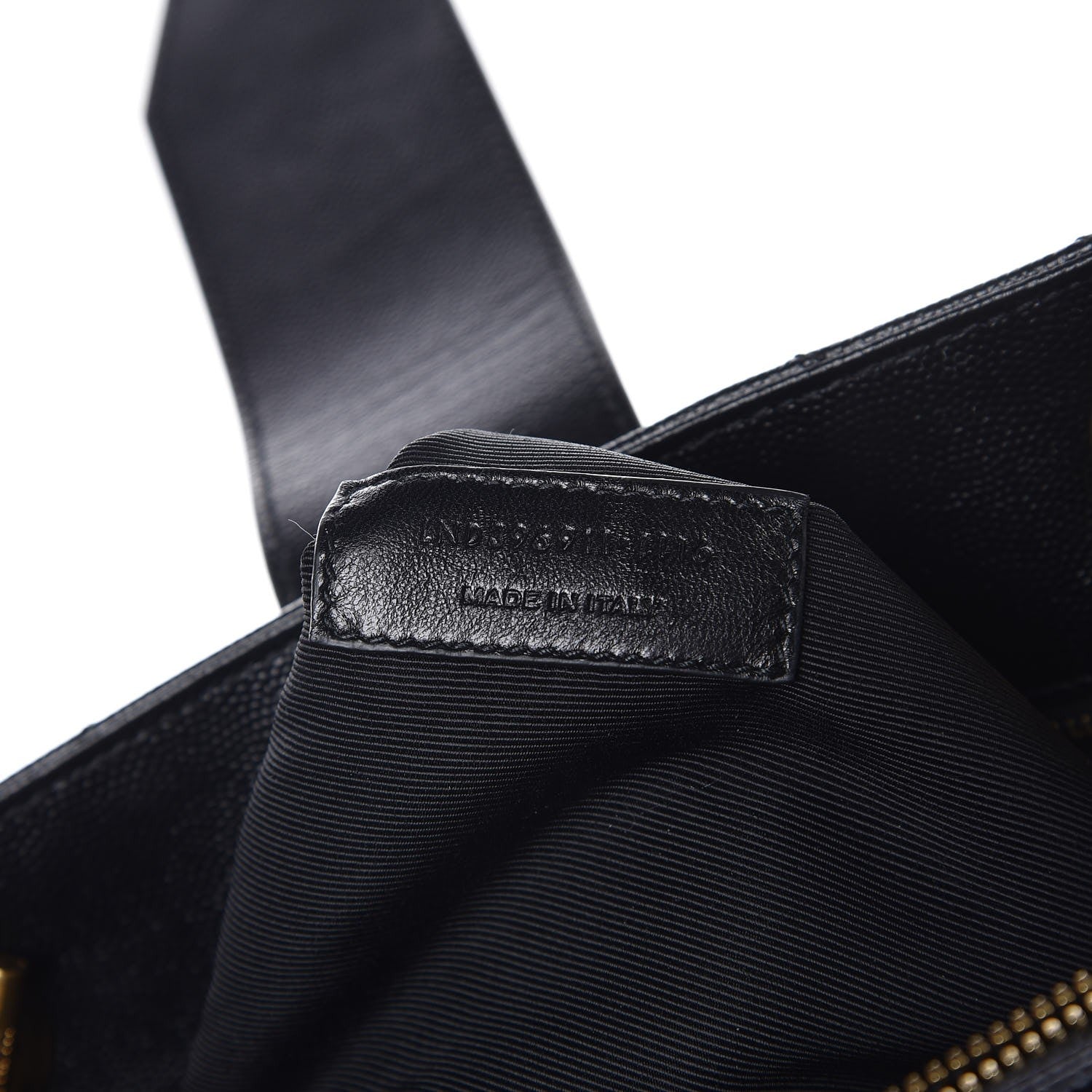 Saint Laurent Grain De Poudre Matelasse Chevron Monogram Shopping Bag Black 6 of 13