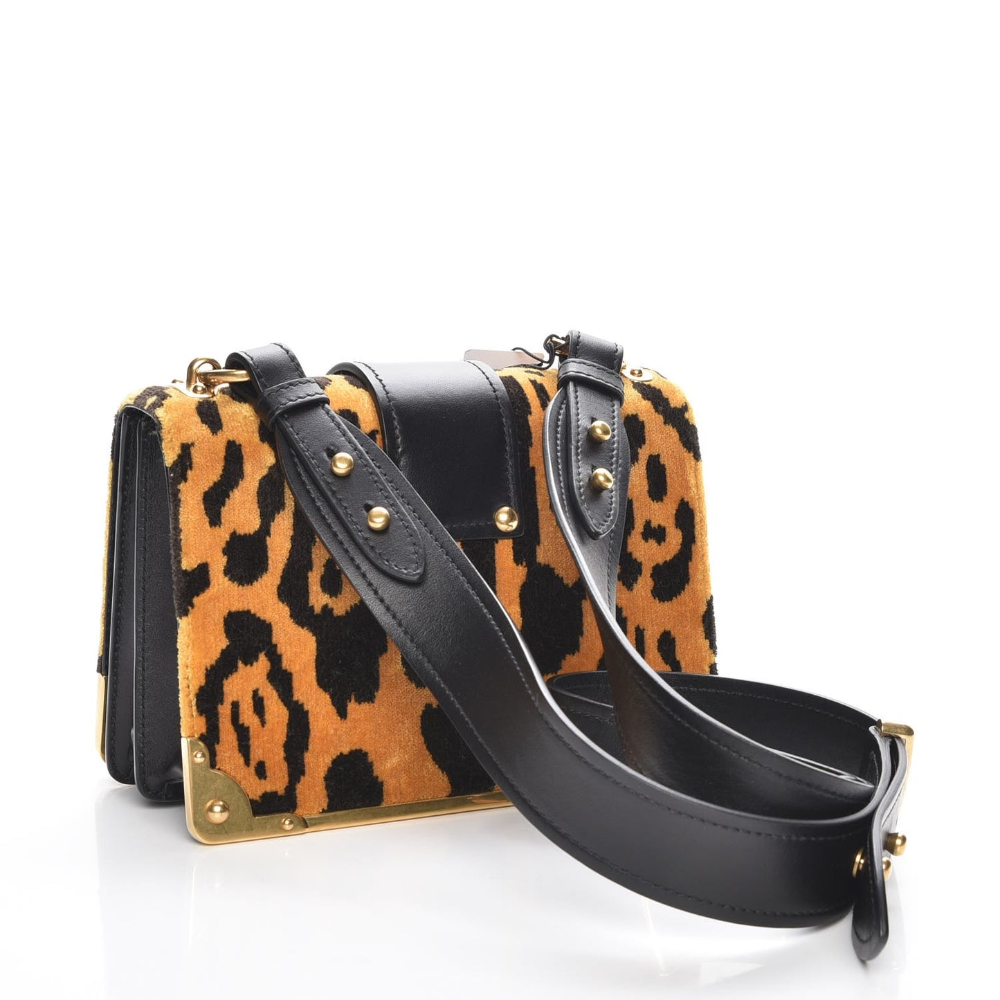 Velvet City Calf Leopard Print Cahier Bag