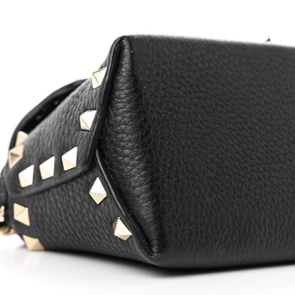 Valentino Garavani Pebbled Calfskin Mini Rockstud Crossbody Bag Black 8 of 9