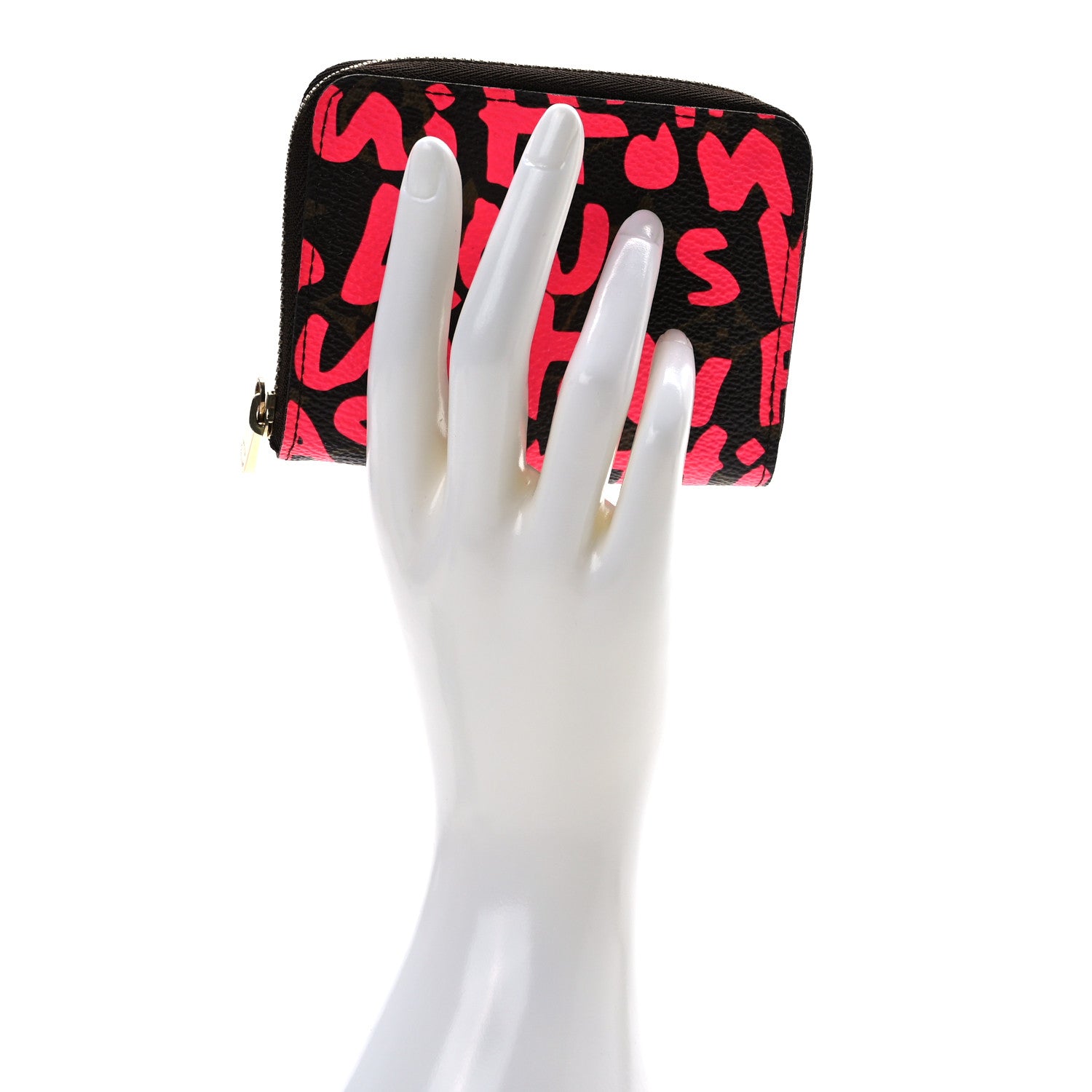 Louis Vuitton Monogram Graffiti Zippy Coin Purse Fuchsia 2 of 7