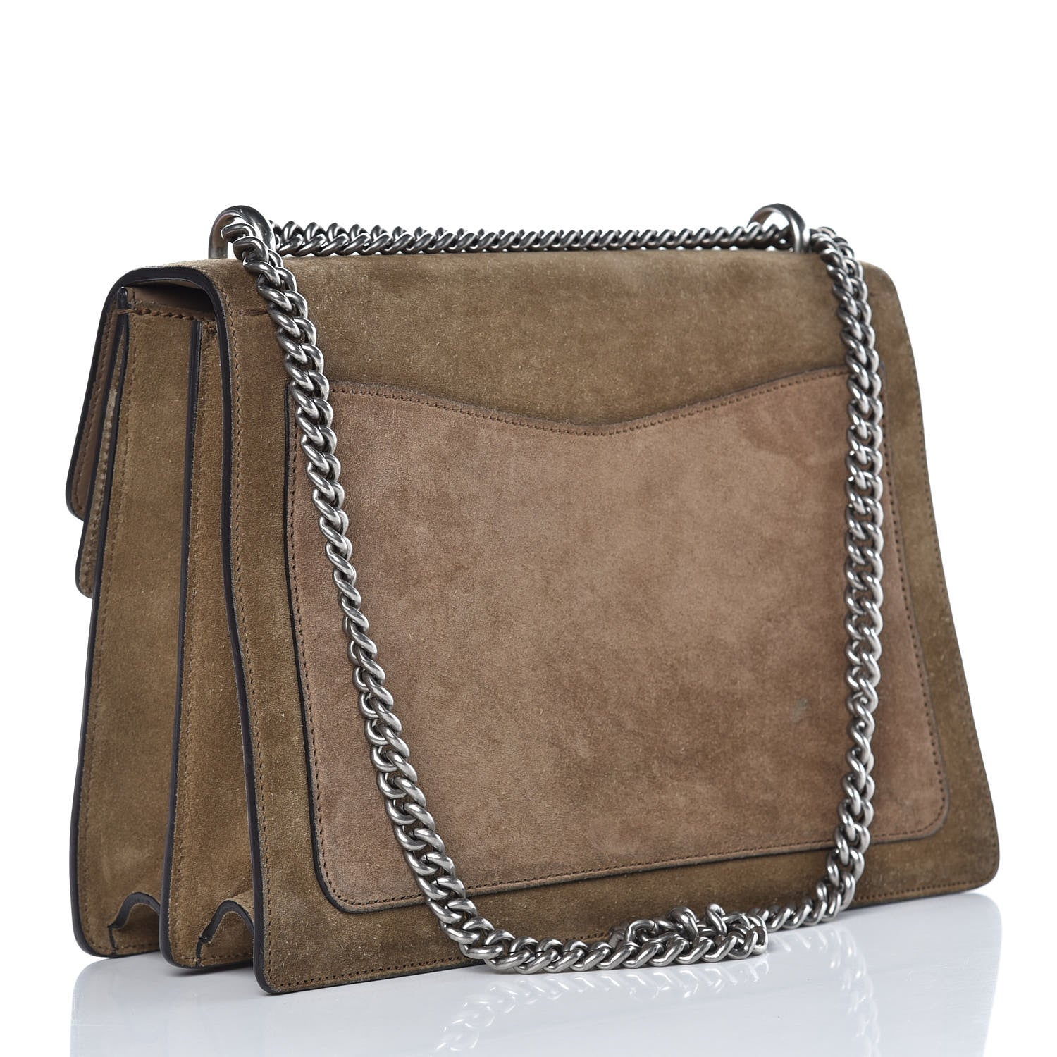 Gucci Suede Medium Dionysus Shoulder Bag Taupe 3 of 10