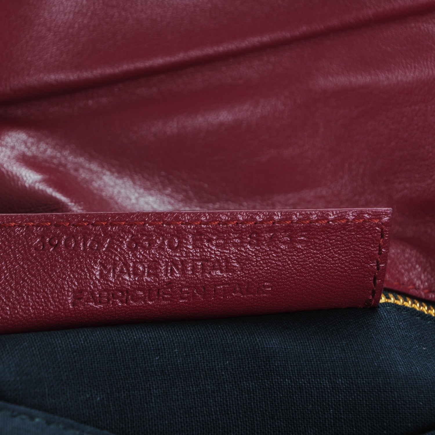 Balenciaga Chevre Gold Metallic Edge Hardware Envelope Clutch Bordeaux 7 of 7