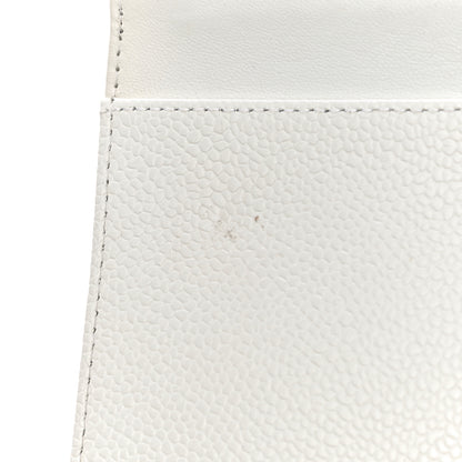 Chanel Caviar Timeless CC Wallet on Chain WOC White 19 of 21