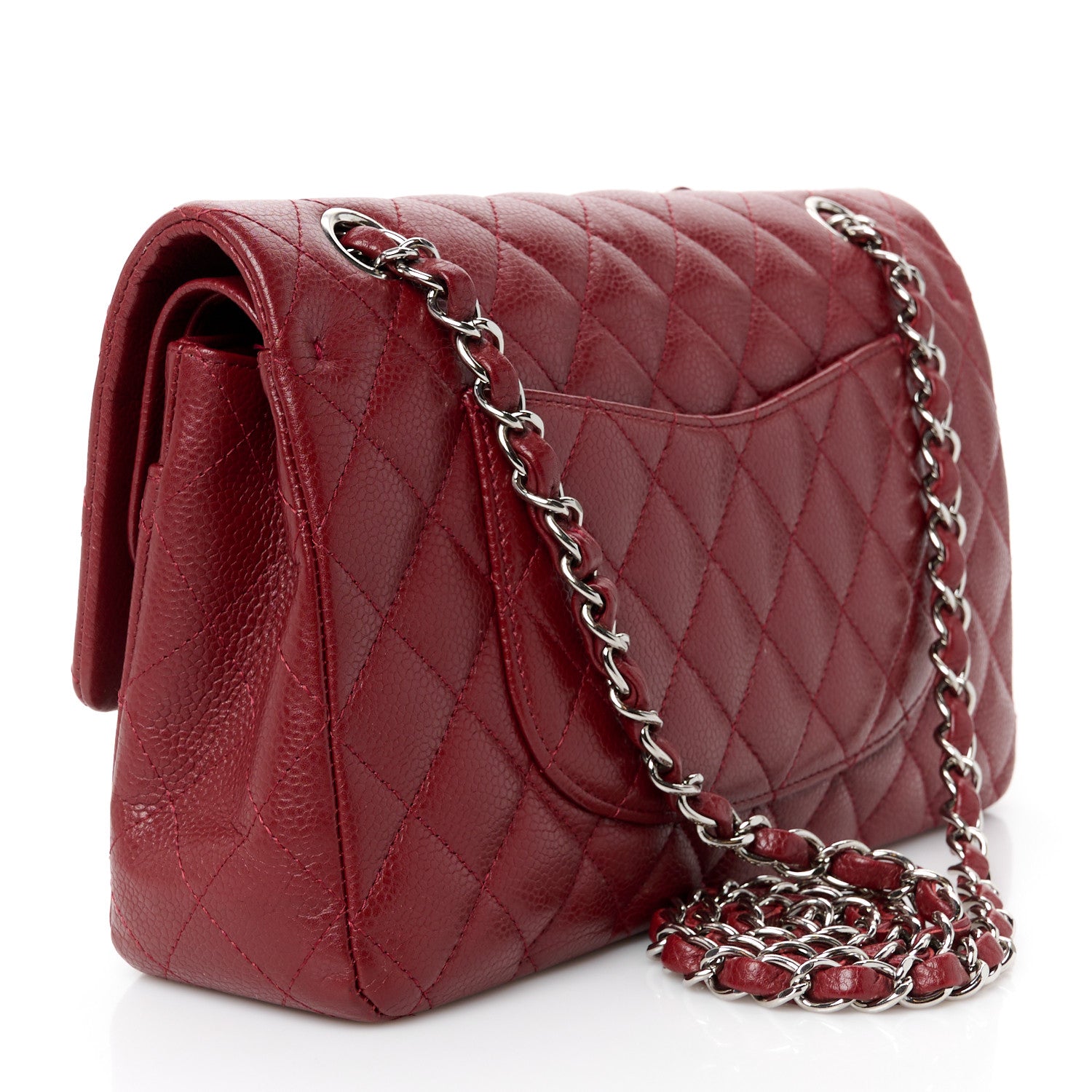 Chanel Caviar Quilted Medium Double Flap Red 3 of 11