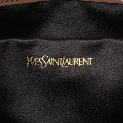 Saint Laurent Textured Patent Calfskin Monogram Large Belle De Jour Clutch Nude 8 of 11