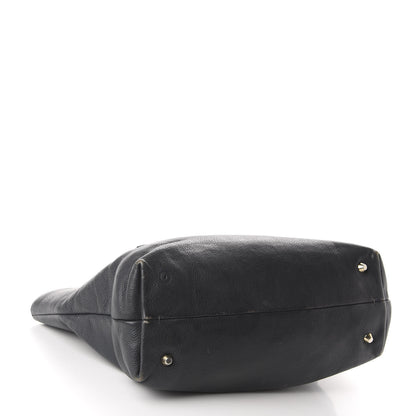 Lanvin Grained Calfskin New Easy Shopper Tote Navy Black 4 of 20