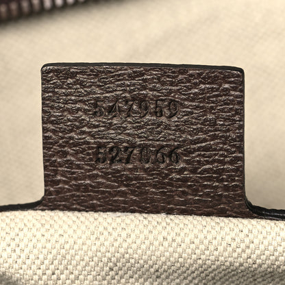 Gucci GG Supreme Monogram Textured Dollar Calfskin Web Large Savoy Duffle Bag Beige Ebony New Acero 6 of 9