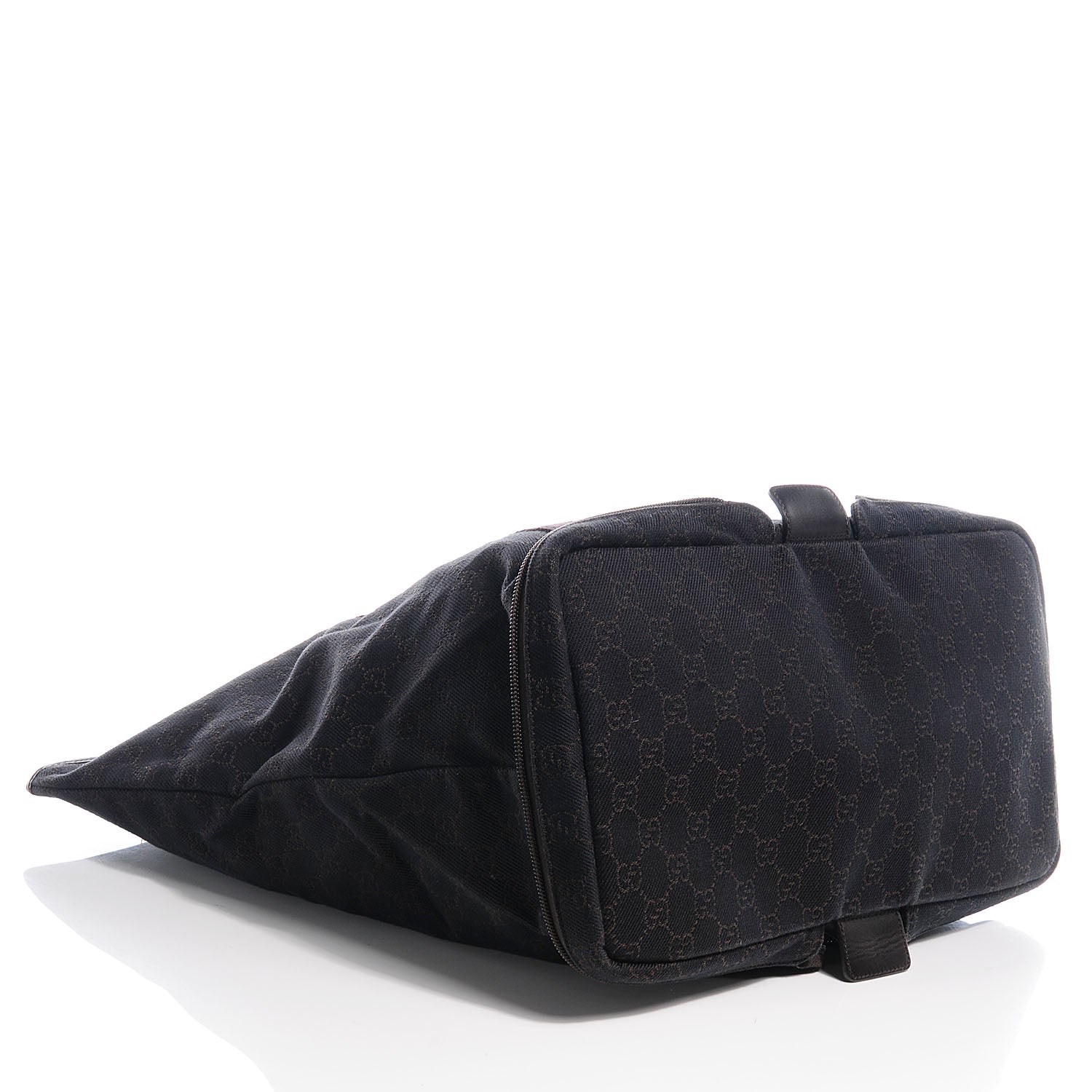 Gucci Denim Monogram Large Collapsible Travel Tote Dark Brown 4 of 7