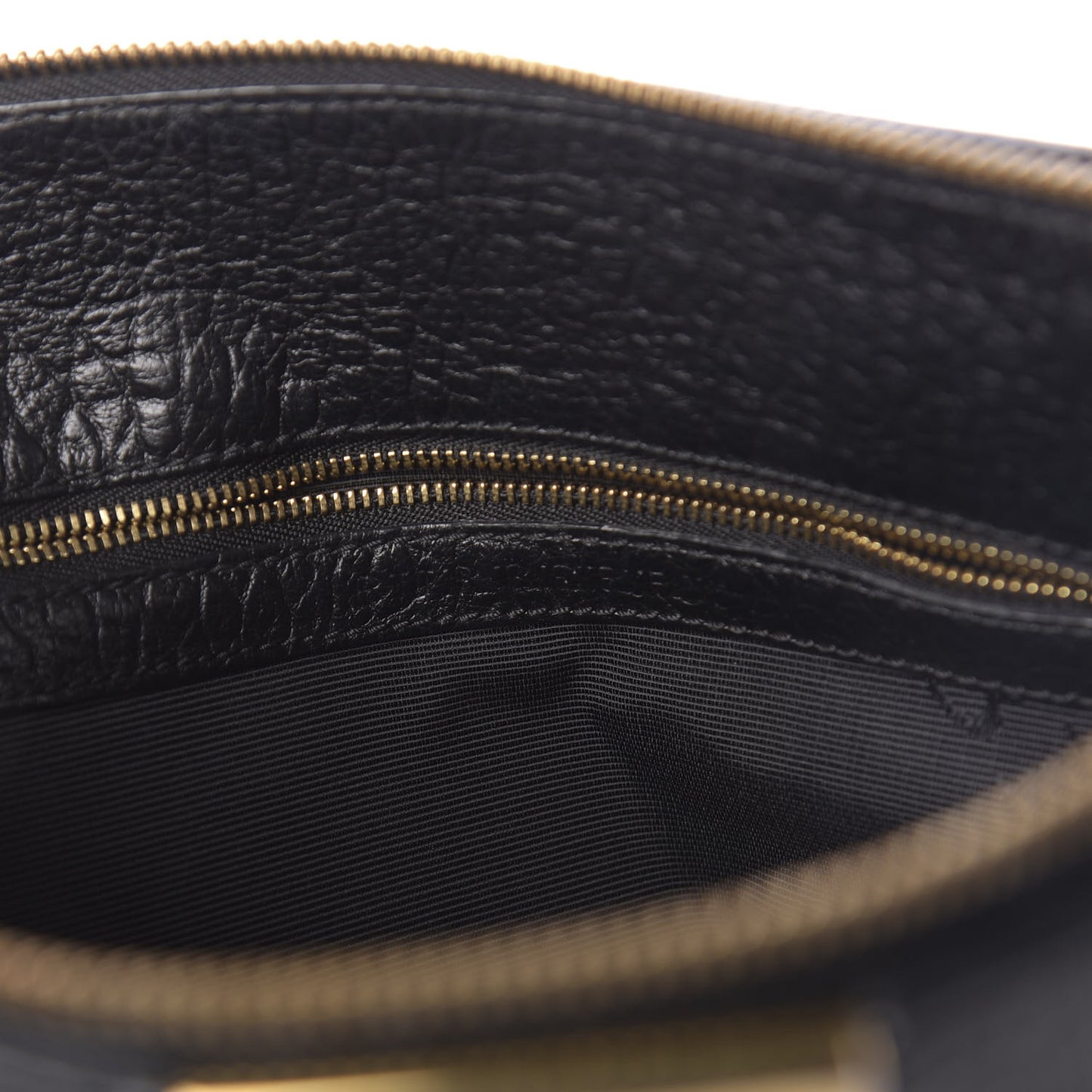 Signature Grain Calfskin Check Embossed Small Chichester Crossbody Clutch Bag Black