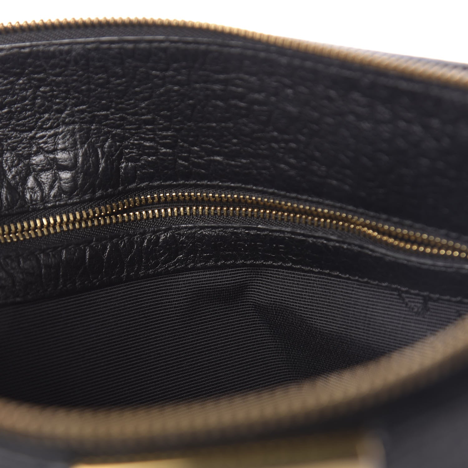 Burberry Signature Grain Calfskin Check Embossed Small Chichester Crossbody Clutch Bag Black 9 of 10
