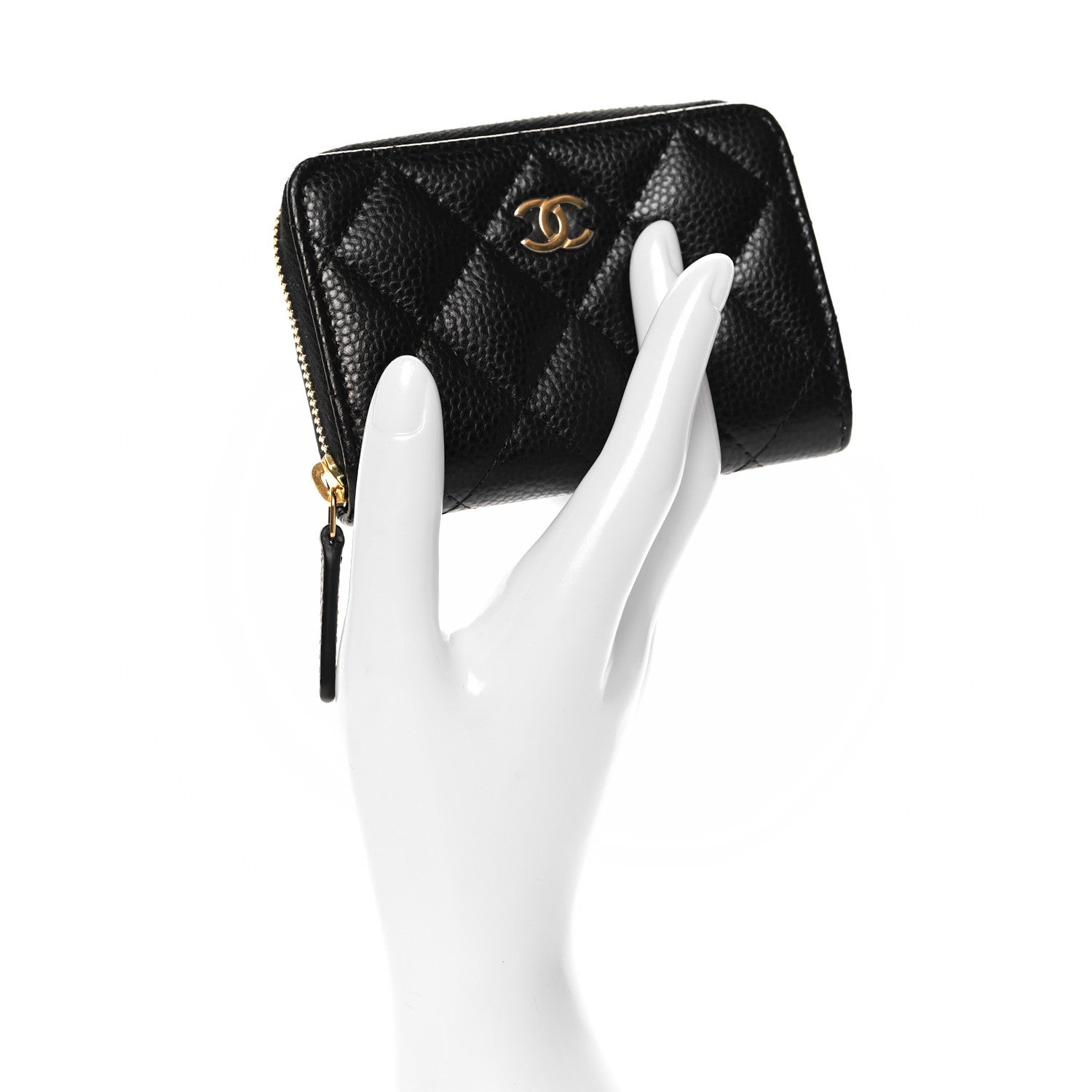 Chanel Caviar Quilted Classic Zipped Coin Purse Black 2 of 7
