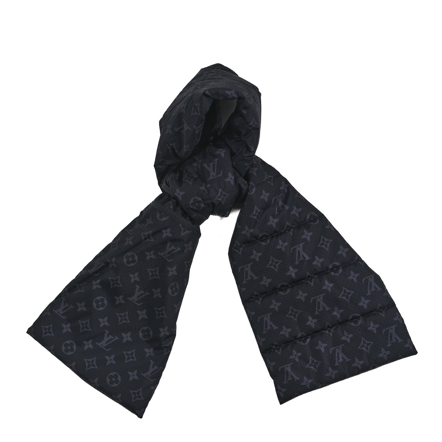 Louis Vuitton Econyl Monogram Eclipse Packable Muffler Black 1 of 3