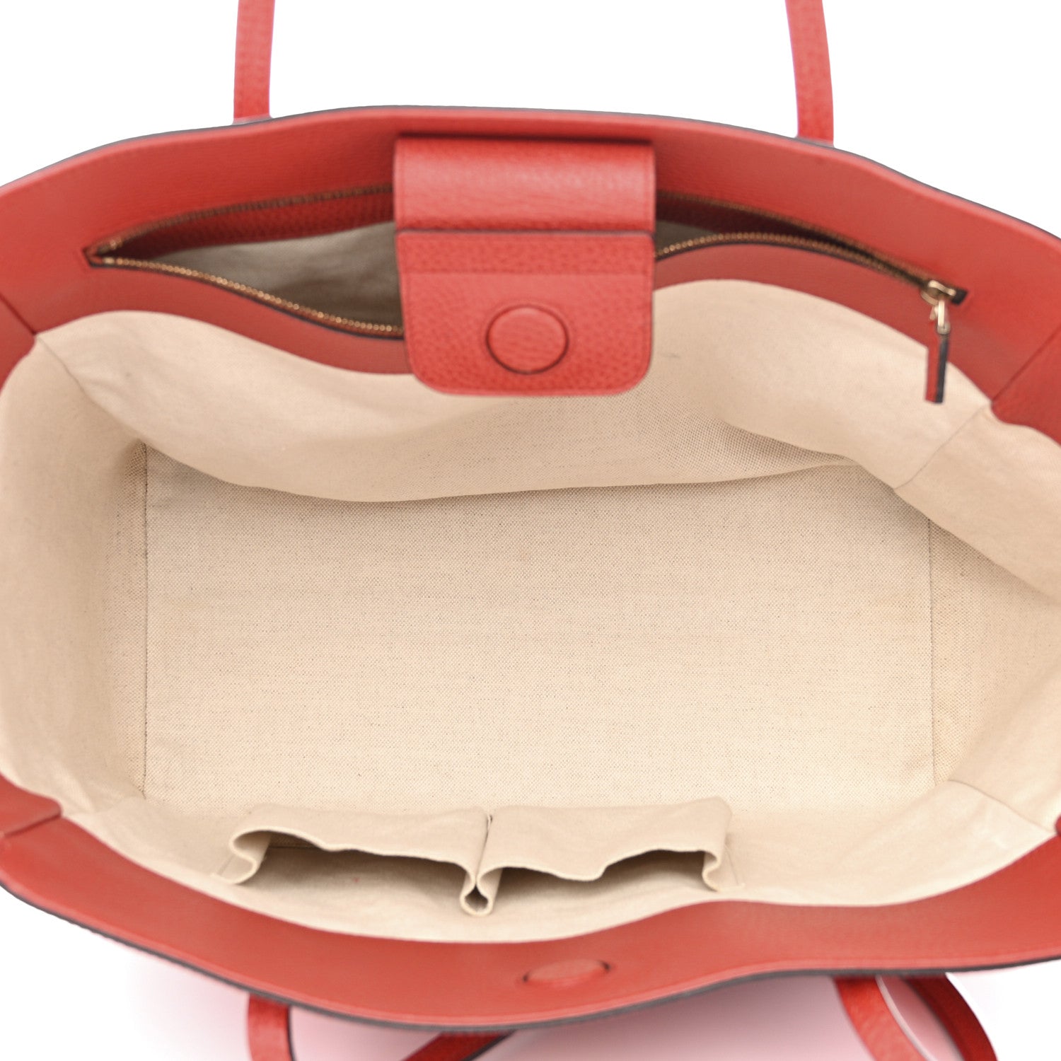 Gucci Dollar Calfskin Medium Swing Tote Red 4 of 12