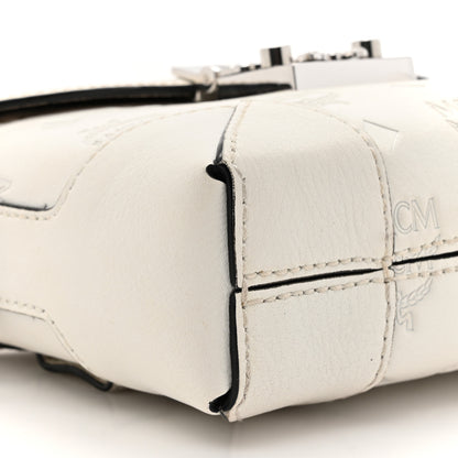 MCM Calfskin Ottomar Monogram Soft Berlin Belt Bag White 10 of 18