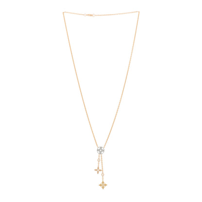 Louis Vuitton 18K Yellow White Rose Gold Diamond Idylle Blossom Y Pendant Necklace 3 of 6
