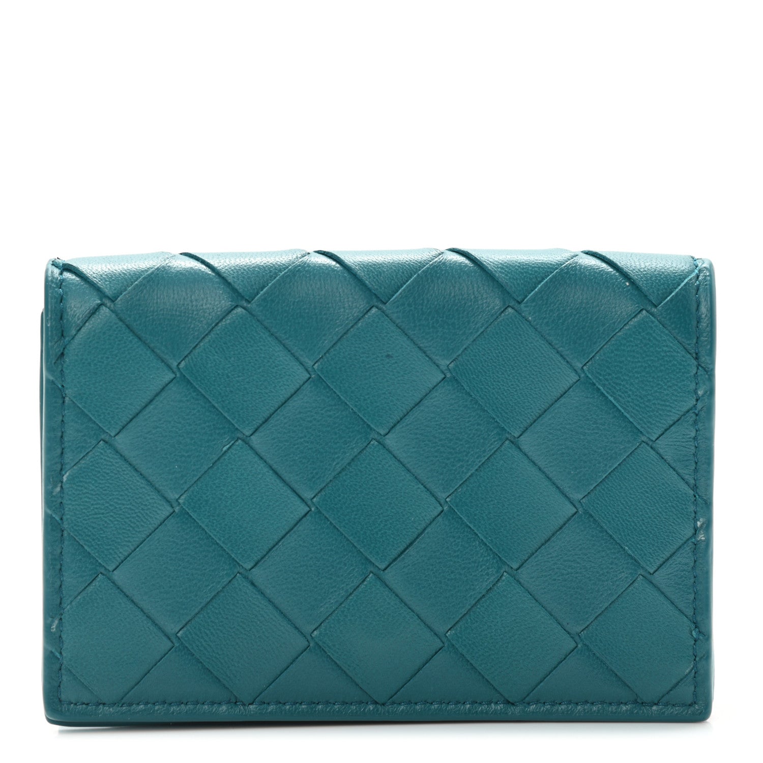 Bottega Veneta Nappa Intrecciato Card Holder Aqua 1 of 7