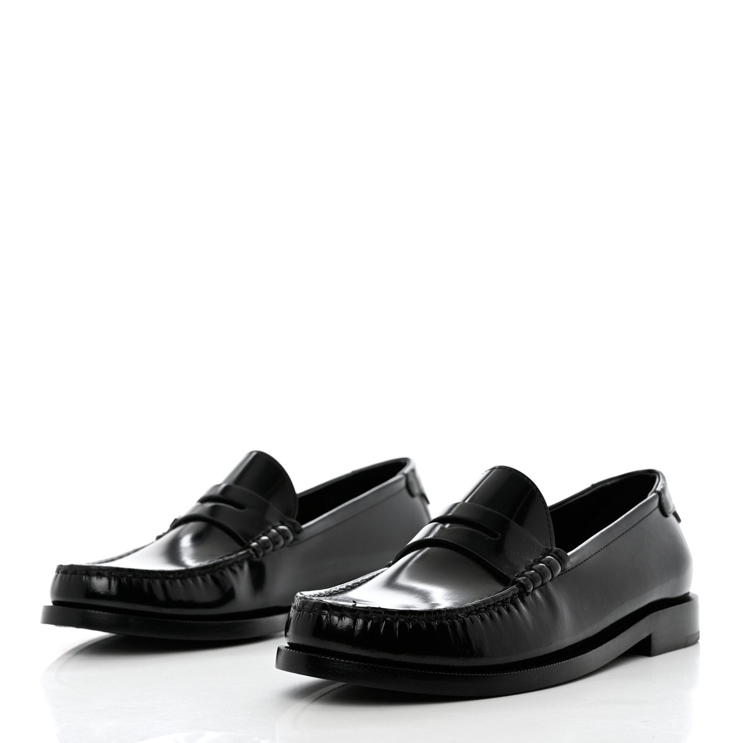 Calfskin Penny Loafers 36 Black