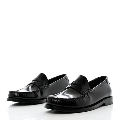 Saint Laurent Calfskin Penny Loafers 36 Black 3 of 8