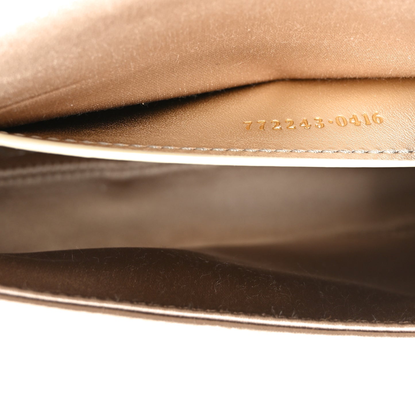 Satin Crystal Half Moon Chain Shoulder Bag Beige
