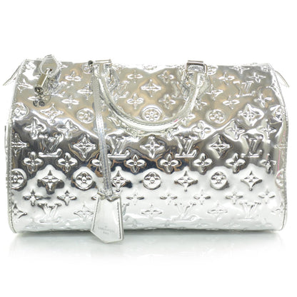Louis Vuitton Monogram Miroir Speedy 35 Silver 1 of 14