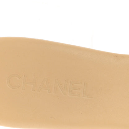 Chanel Laminated Lambskin Enamel CC Mules Sandals 39 Beige 8 of 10