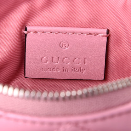 Gucci Calfskin Matelasse GG Marmont Key Pouch Wild Rose 6 of 7