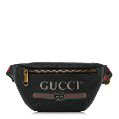 Gucci Grained Calfskin Small Logo Belt Bag Black 1 of 14