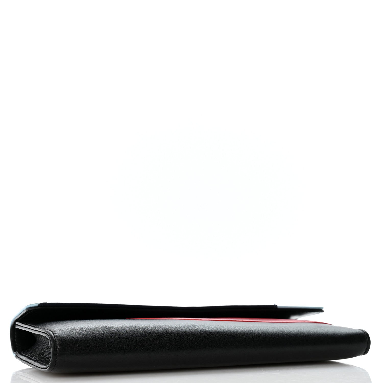 Chanel Lambskin Airlines Wallet On Chain WOC Blue Black Red 4 of 12