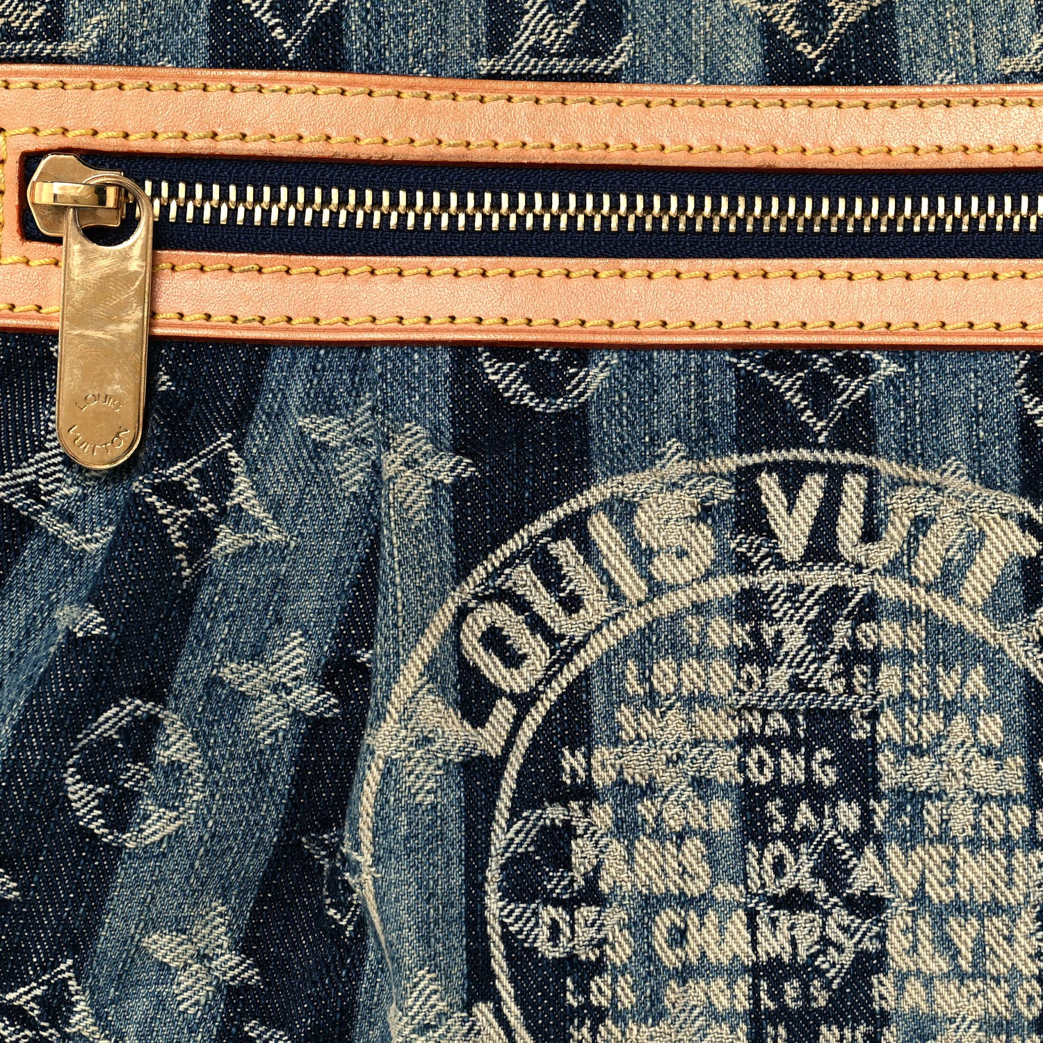 Louis Vuitton Denim Raye Porte Epaule MM 9 of 16