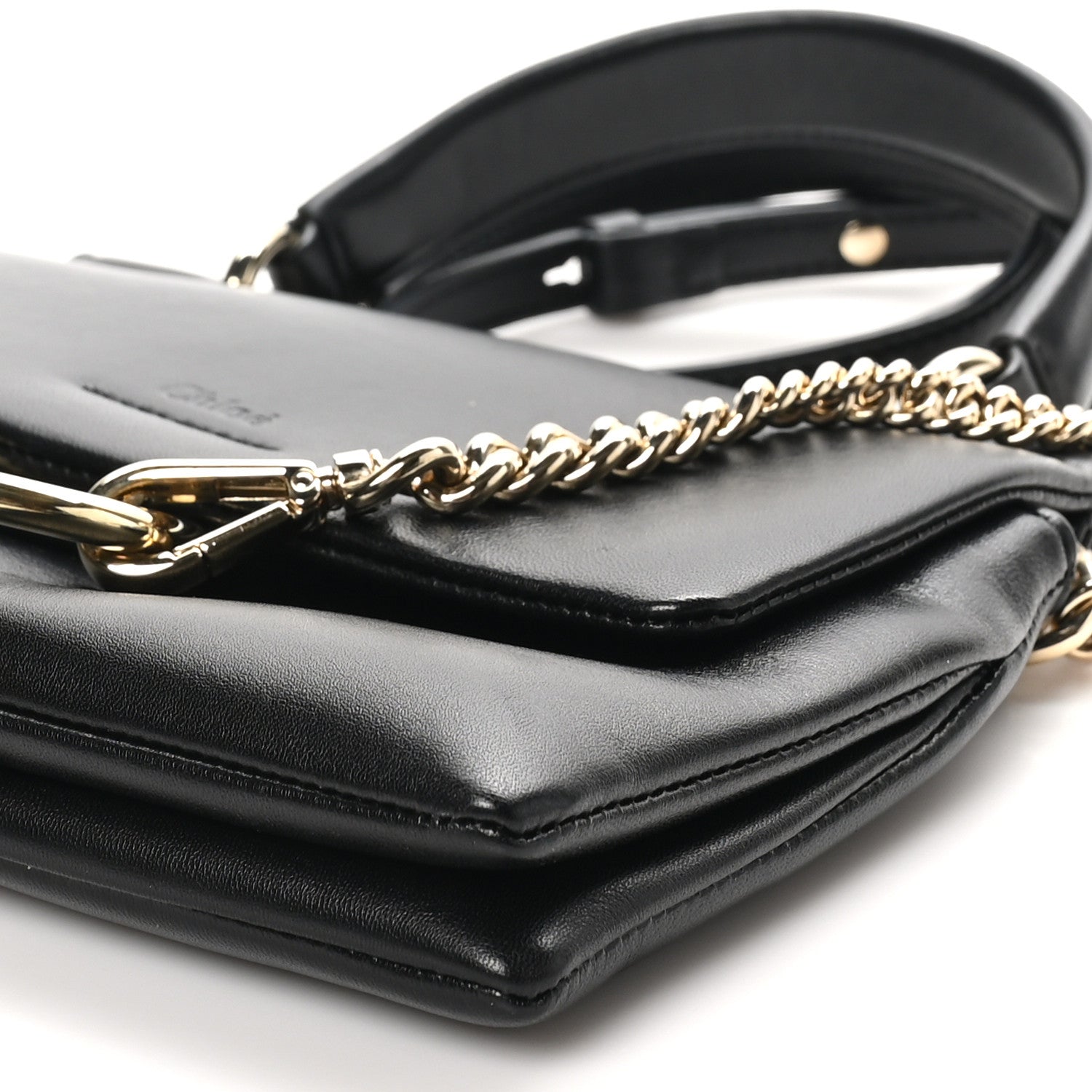 Chloe Lambskin Small Faye Top Handle Bag Black 9 of 9