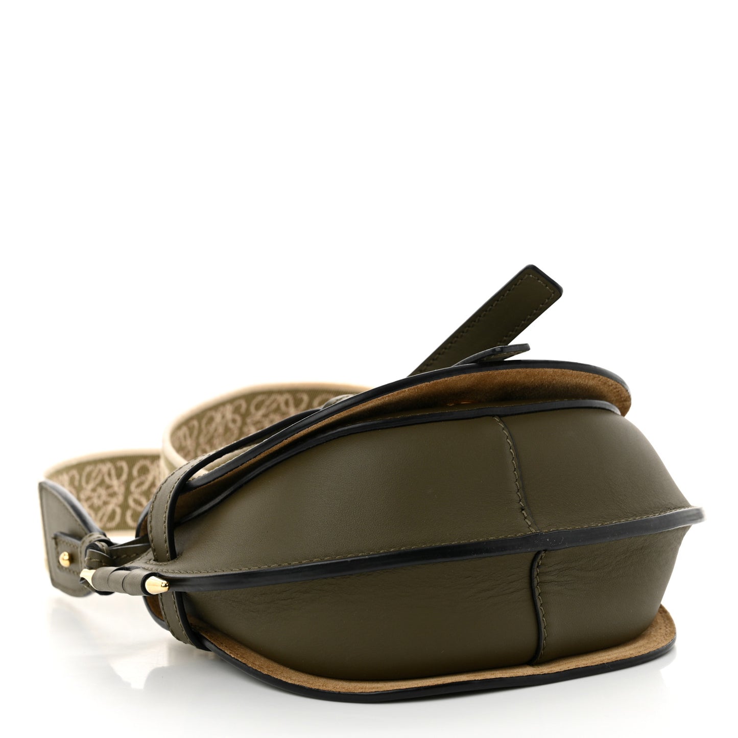 Calfskin Jacquard Mini Gate Dual Bag Autumn Green