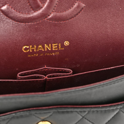 Chanel Lambskin Quilted Medium Double Flap Black 10 of 11