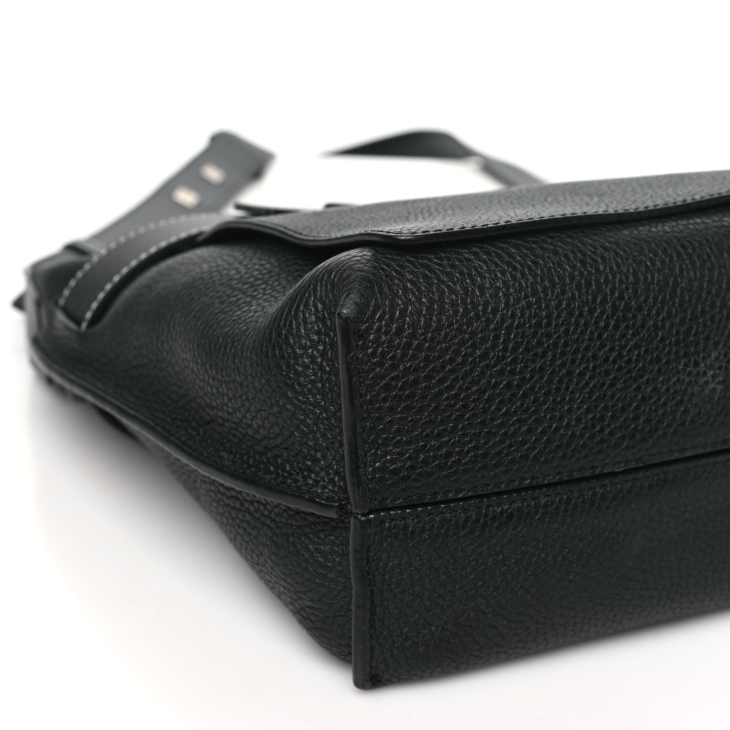 Grained Calfskin Small Bolso Belt Messenger Bag Black