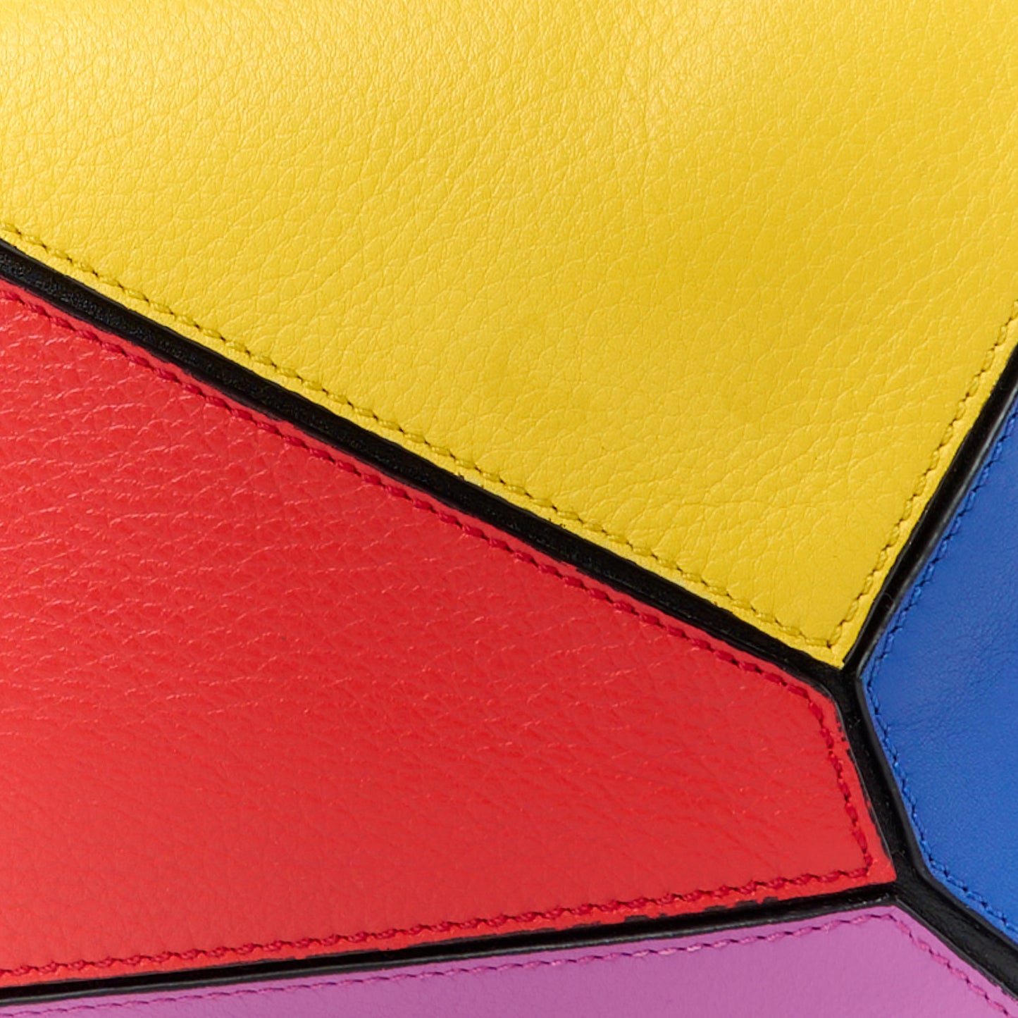 Calfskin Small Puzzle Bag Multicolor Black