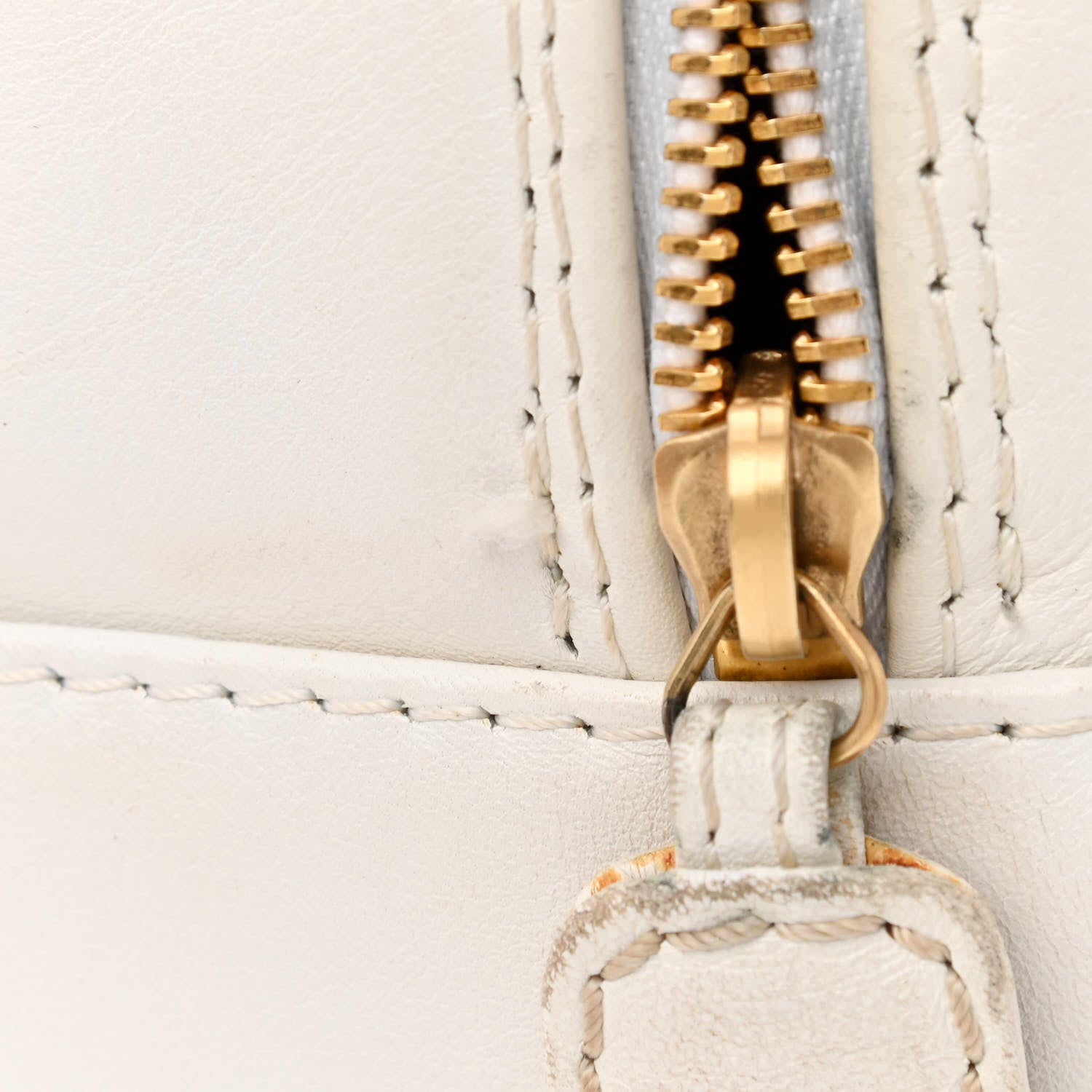 Chanel Calfskin Wild Stitch Top Handle Bag White 14 of 19