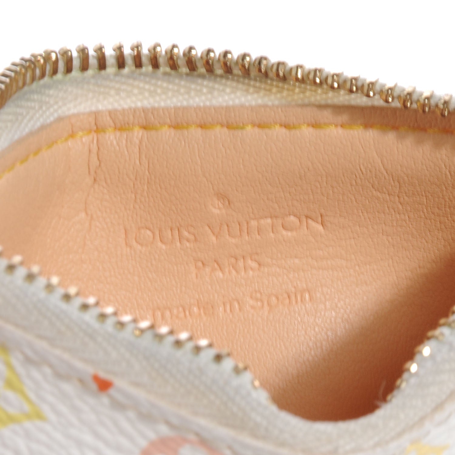 Louis Vuitton Monogram Multicolor Key Pouch White 6 of 7