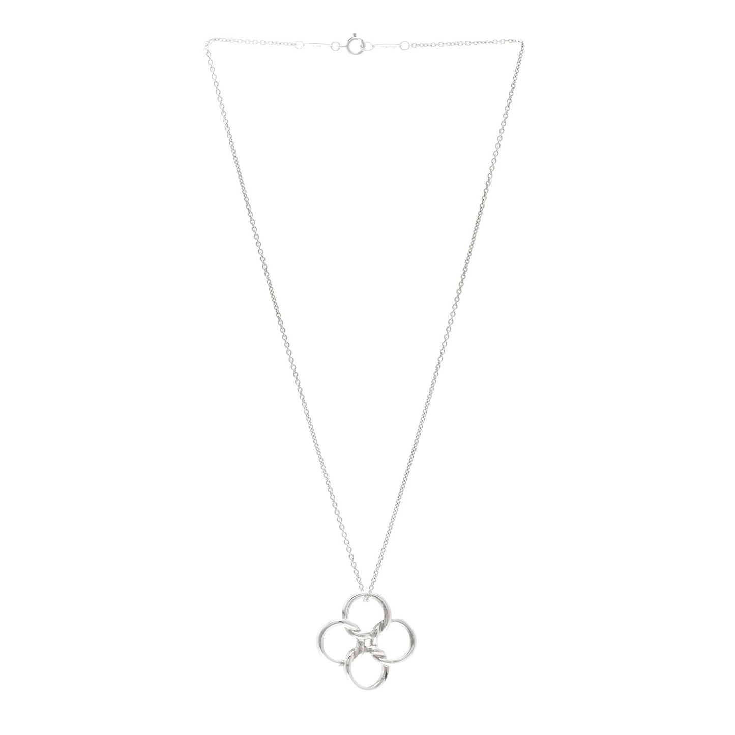 Sterling Silver Elsa Peretti Quadrifoglio Pendant Necklace