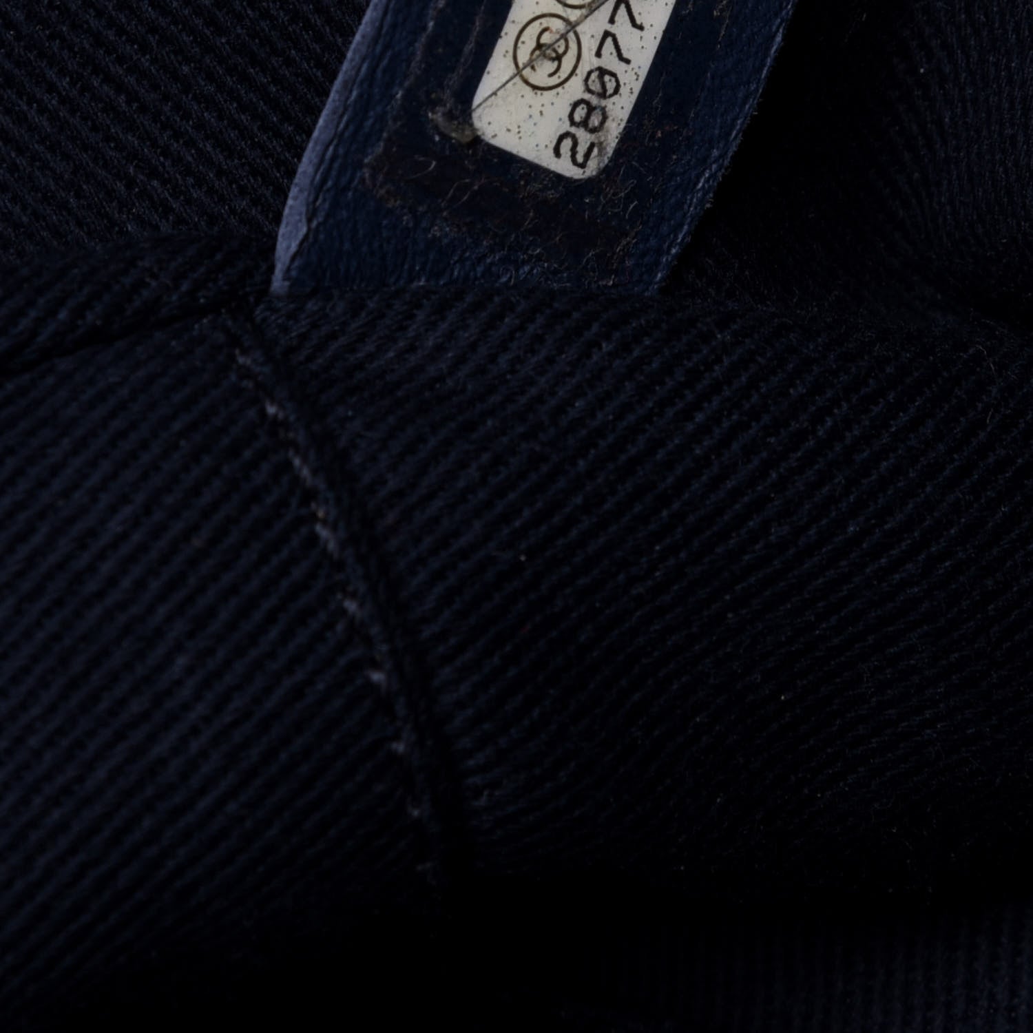 Chanel Lurex Canvas Small Deauville Tote Navy Blue Gold 7 of 11