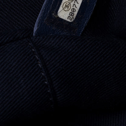 Chanel Lurex Canvas Small Deauville Tote Navy Blue Gold 7 of 11
