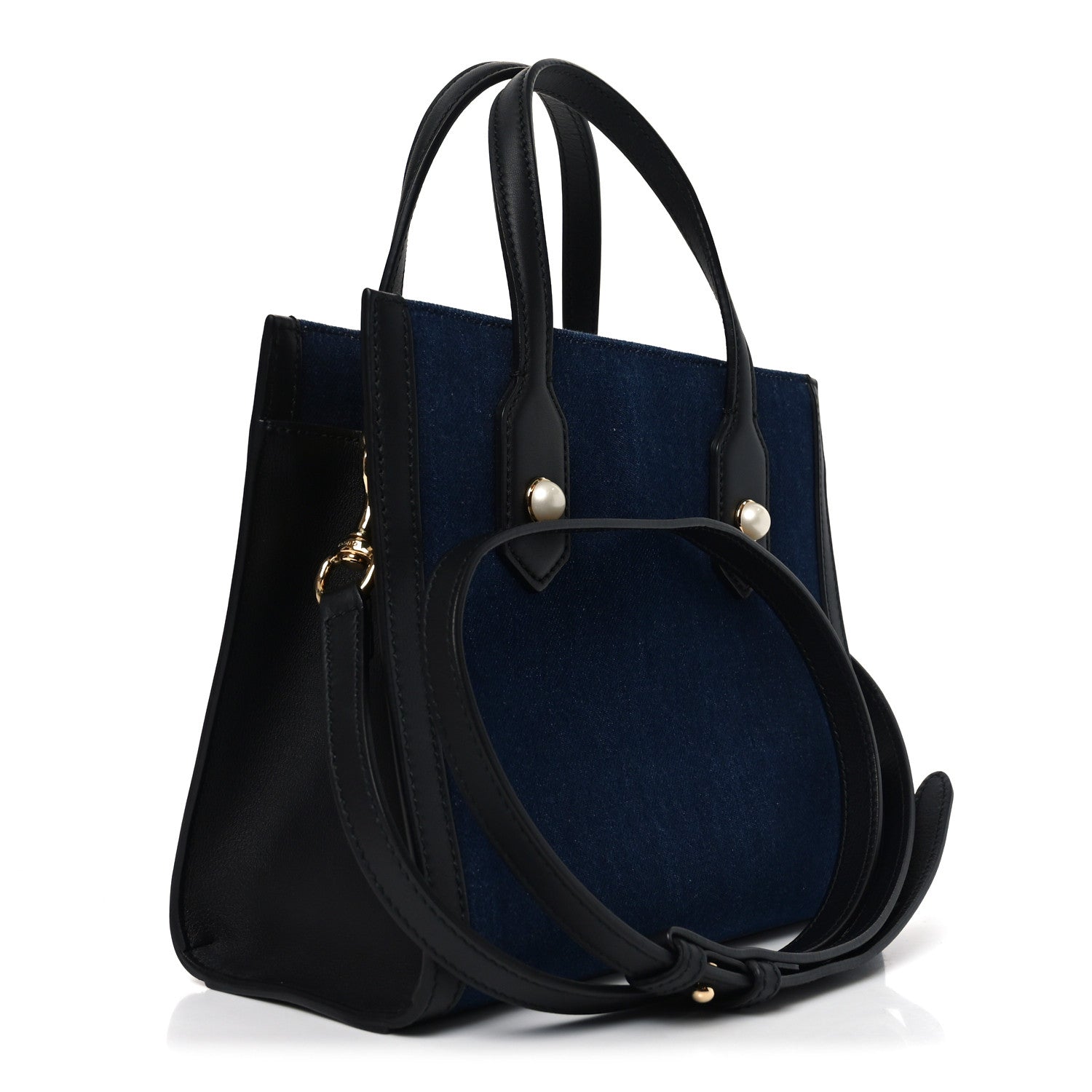 Gucci Denim Embroidered Tiger Tote Blue Multicolor 3 of 11