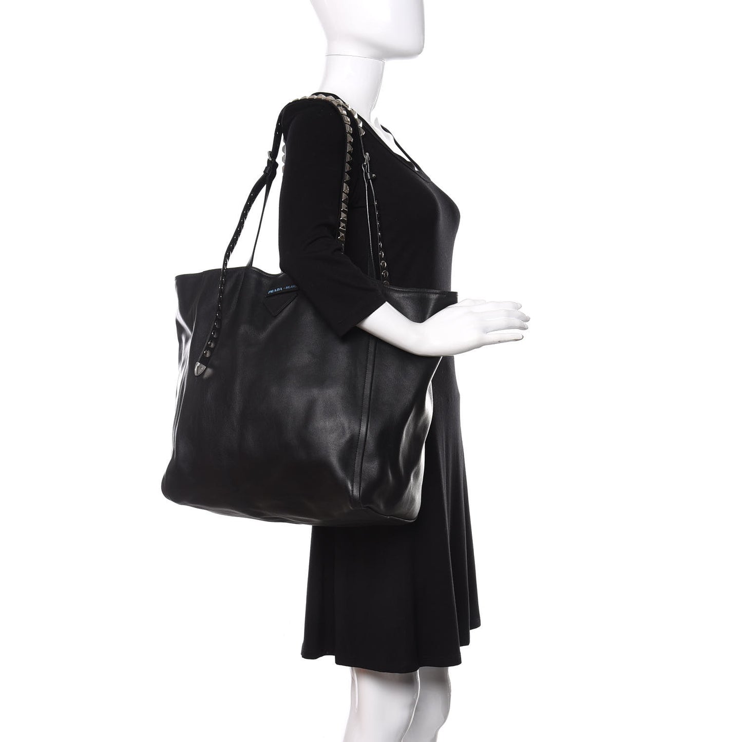 Grace Lux Studded Large Concept Shopper Tote Black