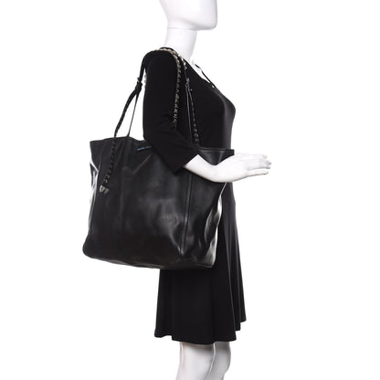 Prada Grace Lux Studded Large Concept Shopper Tote Black 2 of 11