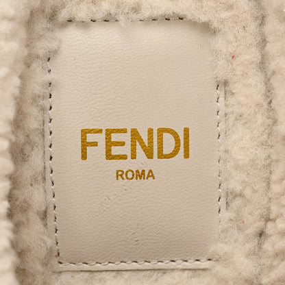 Fendi Suede Shearling Clogs 36 Caramello Latte 8 of 10