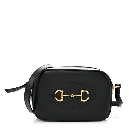 Gucci Calfskin Mini Horsebit 1955 Camera Shoulder Bag  Black 1 of 11