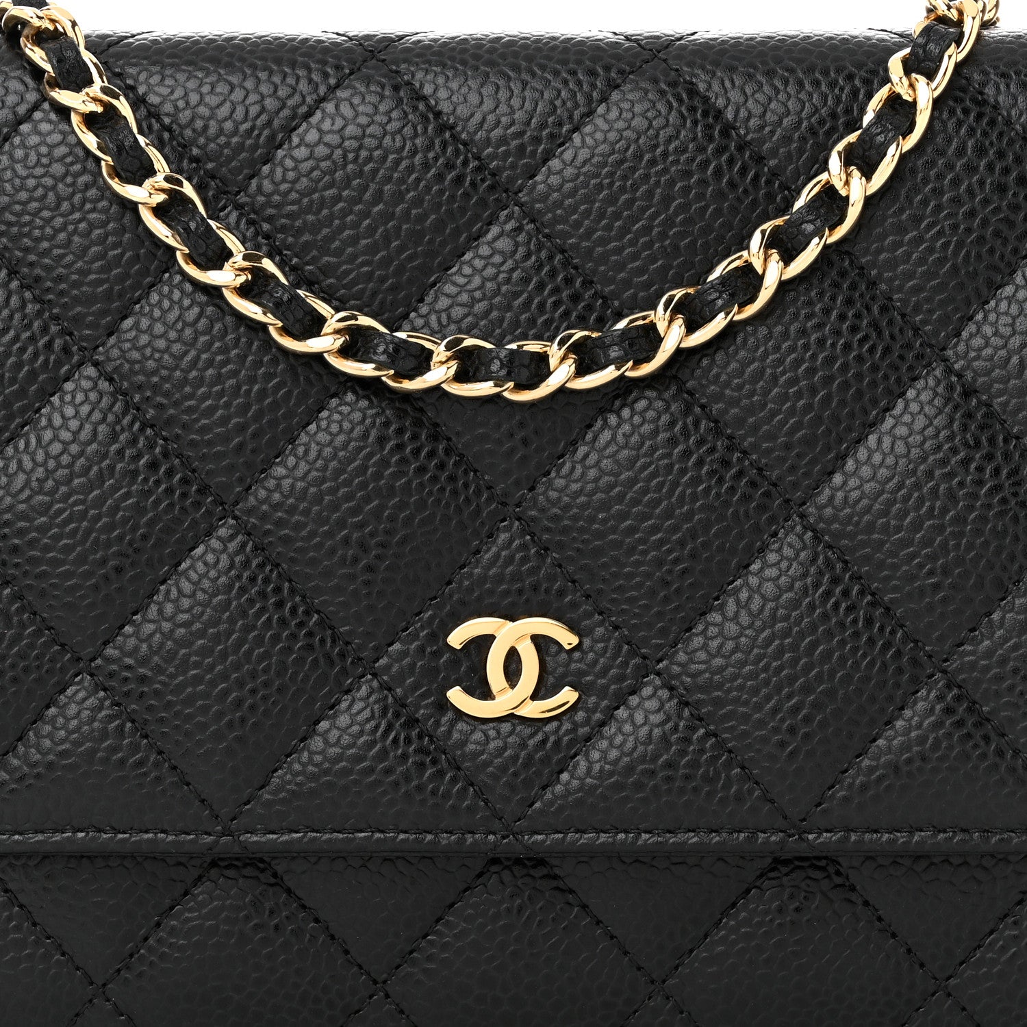 Chanel Caviar Quilted Wallet on Chain WOC Black 9 of 12