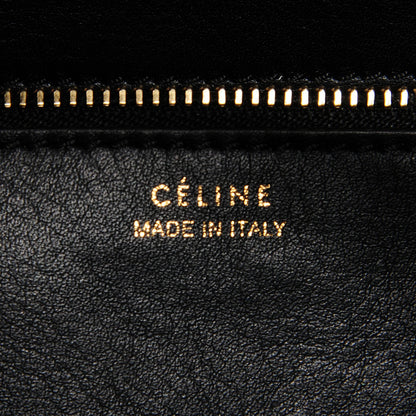 Celine Smooth Calfskin Nubuck Crocodile Embossed Small Tie Knot Tote Navy 6 of 7