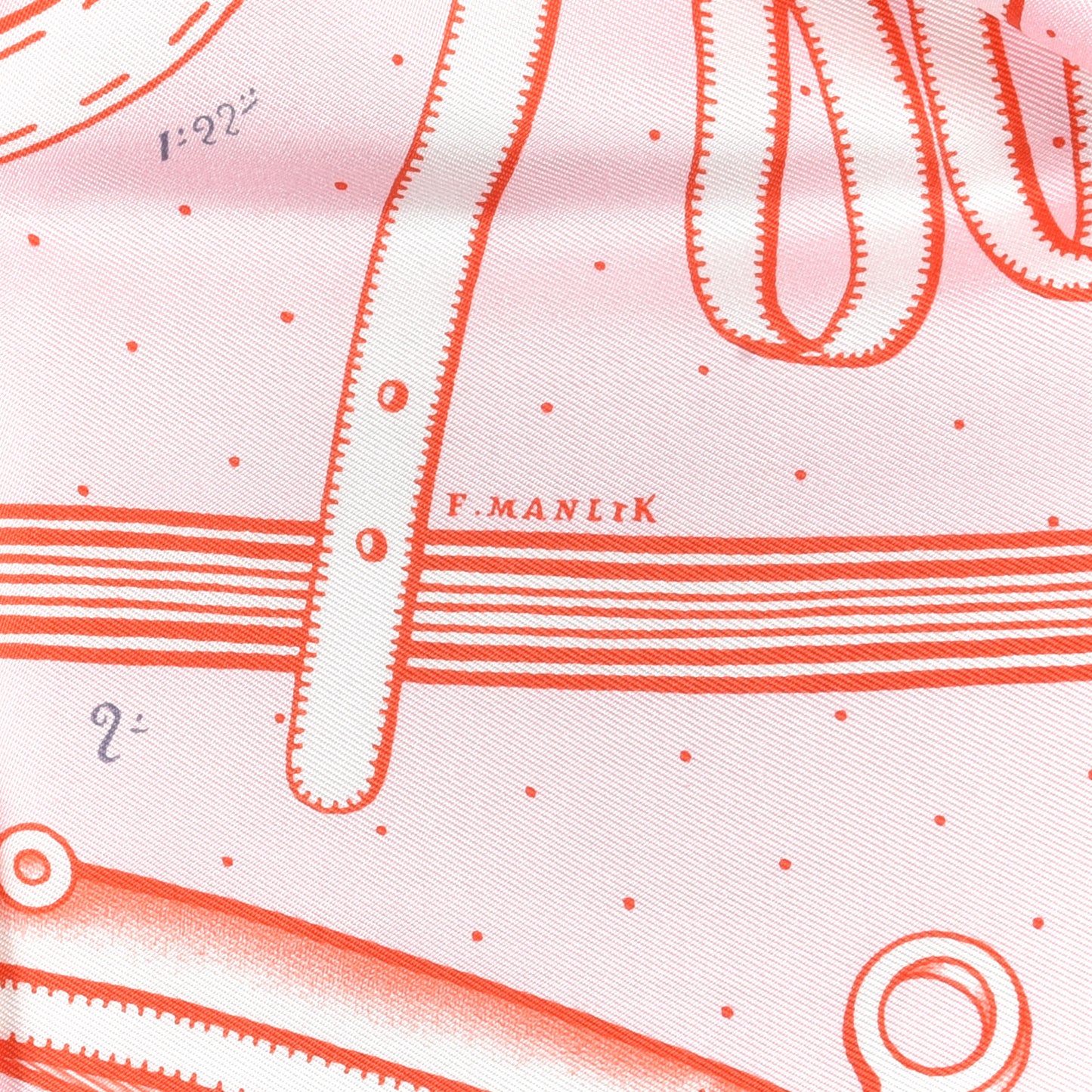 Silk Harnais De Timon Scarf 90 Rose Pale Gris Corail