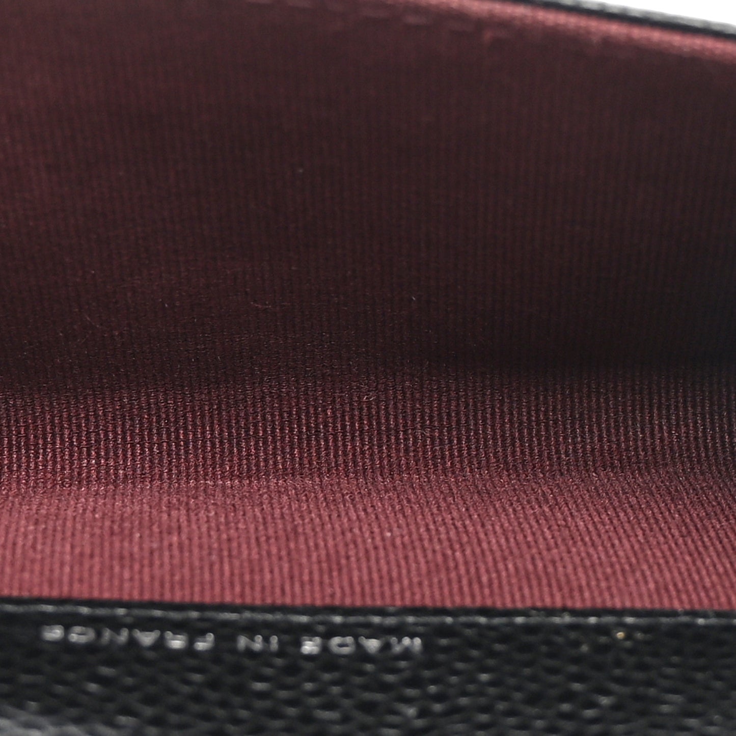 Caviar Quilted Flap Card Holder Wallet Black