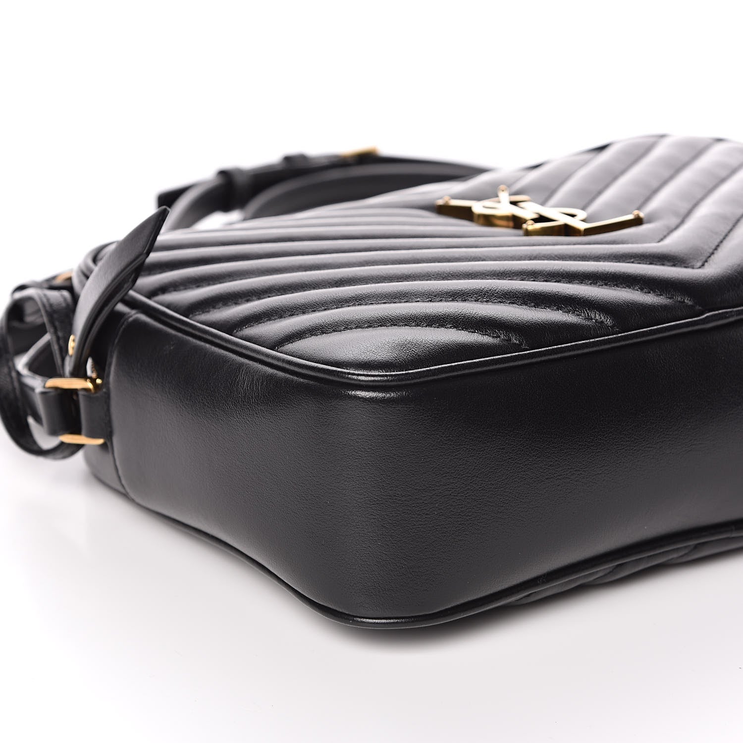 Saint Laurent Calfskin Matelasse Monogram Lou Camera Bag Black 8 of 11